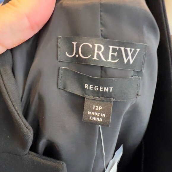 J.Crew $198 Petite Regent Blazer Four-Season Stretch Black Size 12P K5964 - Picture 10 of 11